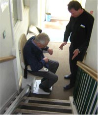 Chair Lift to the upper floor