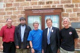 The High Sheriff of Cornwall and Rev'd. Andrew Yates, the Bishop's Officer for Social Responsibility, visiting All Saints.
